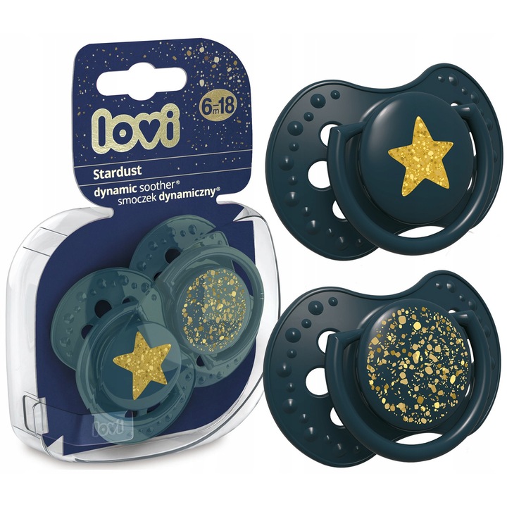 Suzeta dinamica Stardust - 6-18 luni - 2 buc
