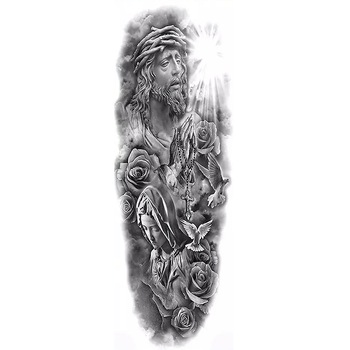 Tatuaj temporar impermeabil, bratul complet si Extra mare, Pentru brate sau picioare si corp, Dimensiune 17.8x 48cm, TQB-115 Tatuaj temporar impermeabil, bratul complet si Extra mare, Pentru brate sau picioare si corp, Dimensiune 17.8x 48cm, TQB-115
