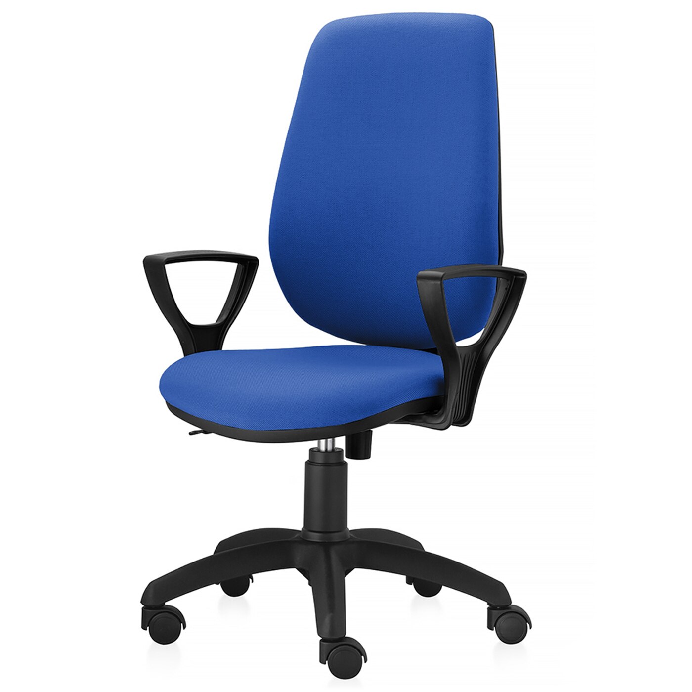 Scaun ergonomic de birou TRAFFIC CHAIRS START, tapiterie sezut si spatar textil, ALBASTRU INCHIS, mecanism balans