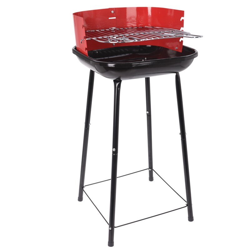 Gratar pe carbuni, Koopman, protectie impotriva vantului, 4 picioare, 41x40x74 cm