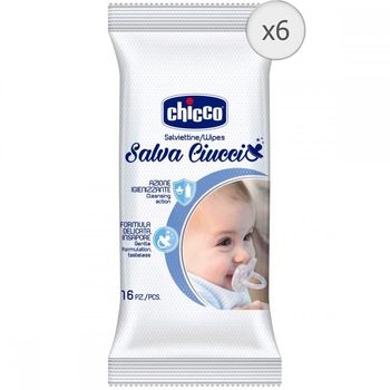 Servetele umede pentru curatare Chicco, 6 pachete x 16, 96 buc, de la nastere Servetele umede pentru curatare Chicco, 6 pachete x 16, 96 buc, de la nastere