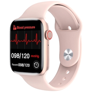 Ceas SmartWatch LikeSmart™ WearFiT, Infinity Touch AMOLED Display, 1.75", Apelare Bluetooth, Termometru, Oximetru SpO2, EKG, Notificari, Monitorizare Ritm Cardiac, si Tensiune Arteriala, Silicon Pink