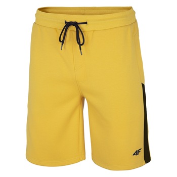 Pantaloni scurti pentru barbati, 4F, model sport regular, galben, Pantaloni scurti pentru barbati, 4F, model sport regular, galben,