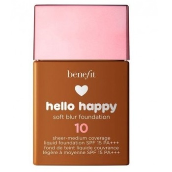 Fond de ten matifiant, Benefit, Hello Happy Soft Blur, 10 Deep Warm, Spf 15, 30 ml Fond de ten matifiant, Benefit, Hello Happy Soft Blur, 10 Deep Warm, Spf 15, 30 ml