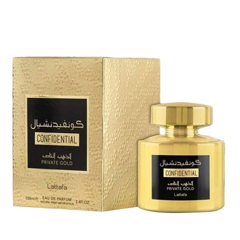 Apa de Parfum Lattafa, Confidential Private Gold, Femei, 100 ml Apa de Parfum Lattafa, Confidential Private Gold, Femei, 100 ml