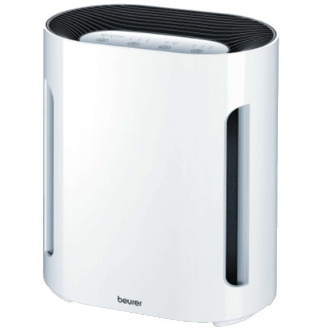 Purificator de aer Beurer LR 210, sistem de filtrare cu trei straturi, filtru HEPA, 10 m2-28 m2, oprire automata, alb