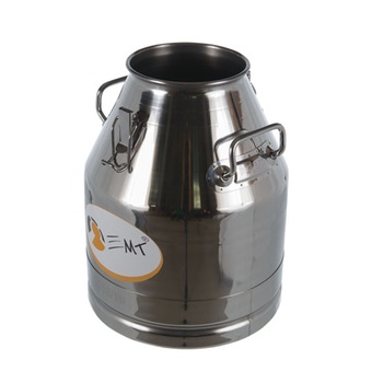 Bidon EMT inox, capacitate 25 litri, cu clipsuri de prindere, fara capac Bidon EMT inox, capacitate 25 litri, cu clipsuri de prindere, fara capac