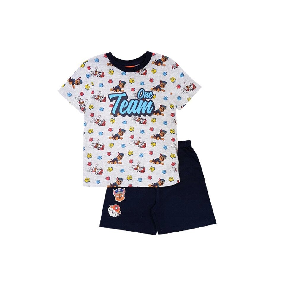 Pijama maneca scurta, Paw Patrol, One Team, gri