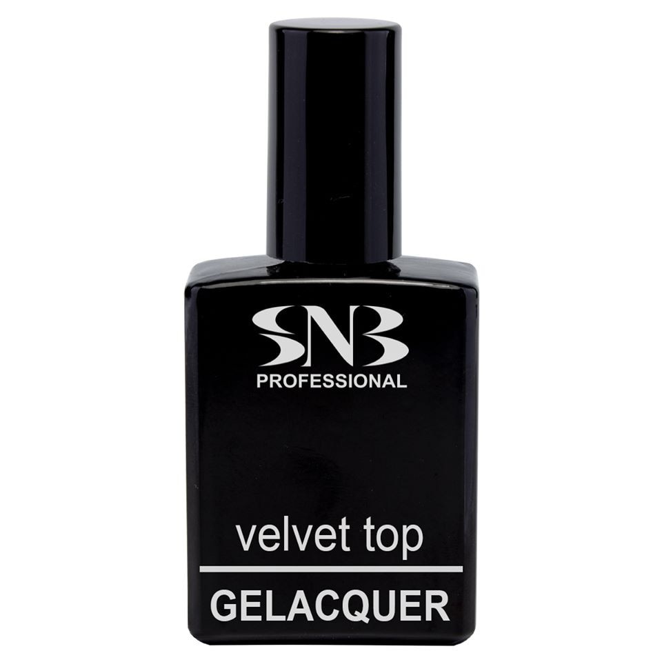 Top mat pentru oja semipermanenta, SNB, cu efect de catifea, 15 ml