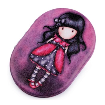 Oglinda cosmetica de poseta, Gorjuss, Rosu Mov, 6 x 9 cm, piele ecologica, 2 oglinzi, 1 mareste Oglinda cosmetica de poseta, Gorjuss, Rosu Mov, 6 x 9 cm, piele ecologica, 2 oglinzi, 1 mareste