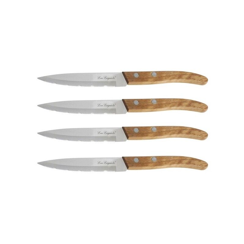 Set Cutite Amefa Forest Wood, 4 Piese, din otel Inoxidabil, Maro, 13 cm