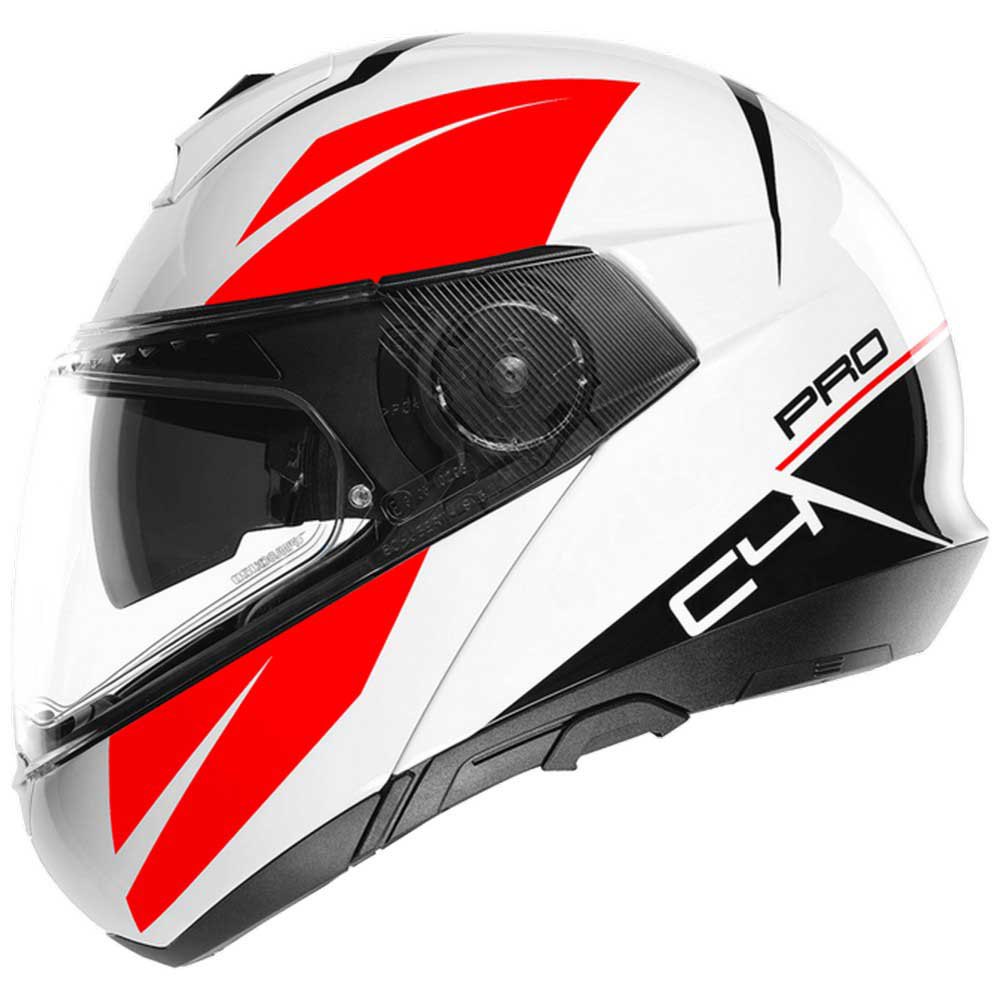 Casca moto, Schuberth, C4 Pro Merak, Captuseala detasabila si lavabila, Viziera ajustabila, Alb/Rosu