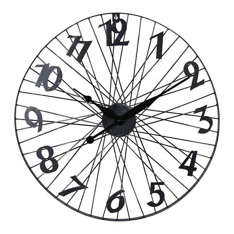 Ceas de perete, Koopman, roata de bicicleta, metal, 60cm