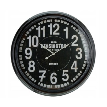 Ceas de perete, Koopman, diametru 63 cm, rama metal, afisaj analog, negru Ceas de perete, Koopman, diametru 63 cm, rama metal, afisaj analog, negru