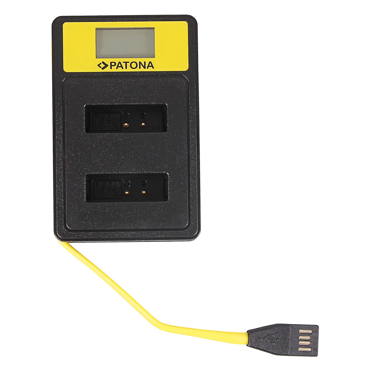 Incarcator smart DUAL USB LCD PATONA pentru 2 acumulatori Canon NB-13L