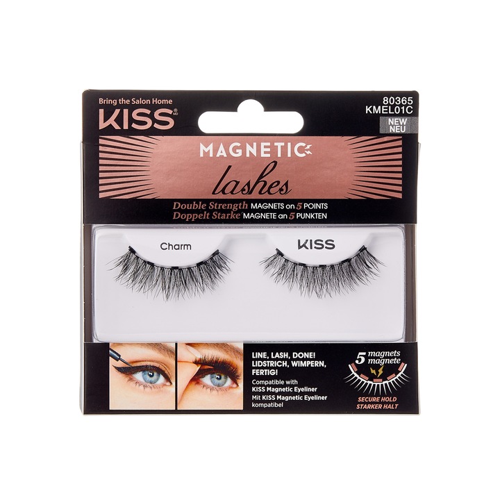 Магнитни мигли Kiss, Magnetic Eyeliner Lash KMEL01C