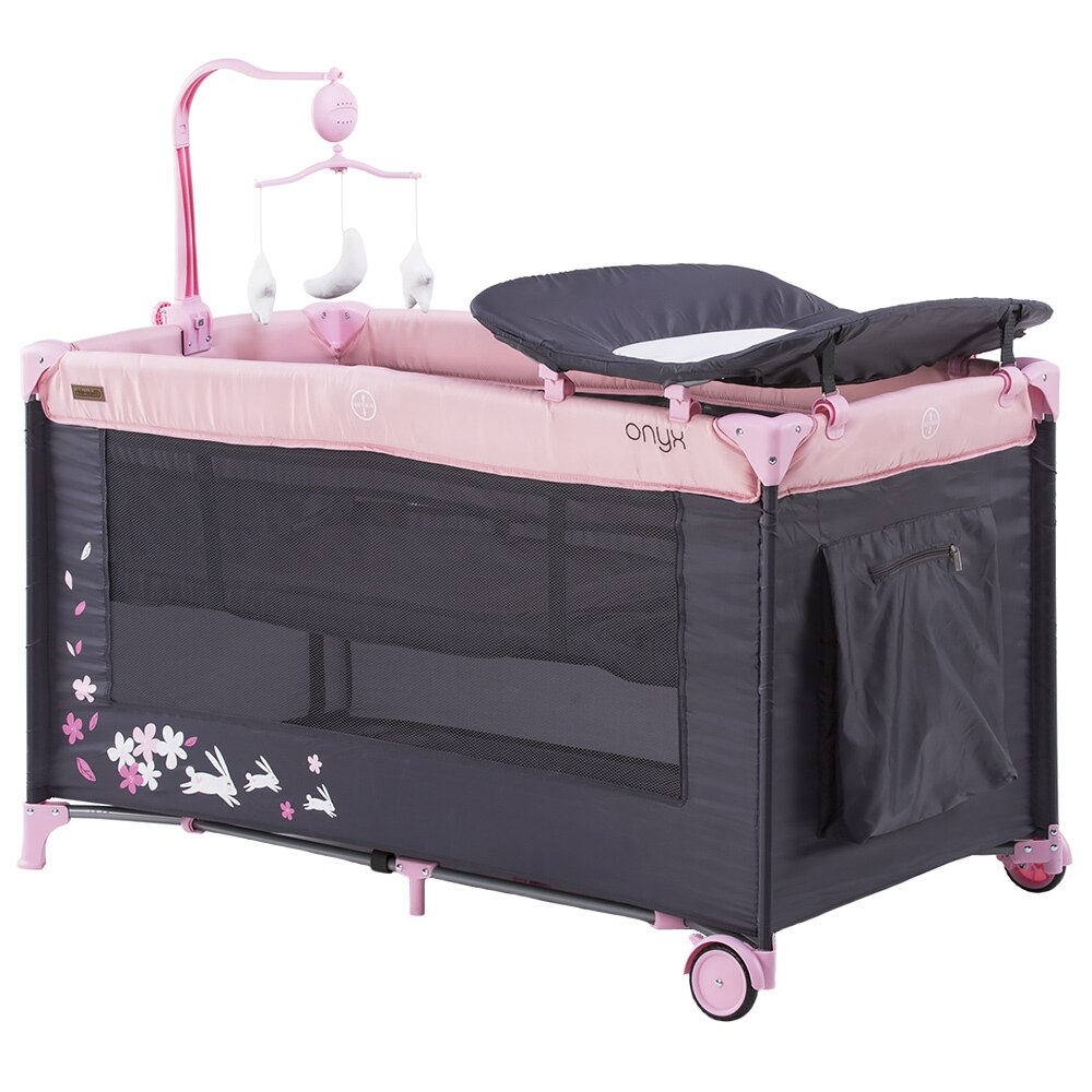 Patut pliabil Chipolino Onyx 125x65 cm peony pink