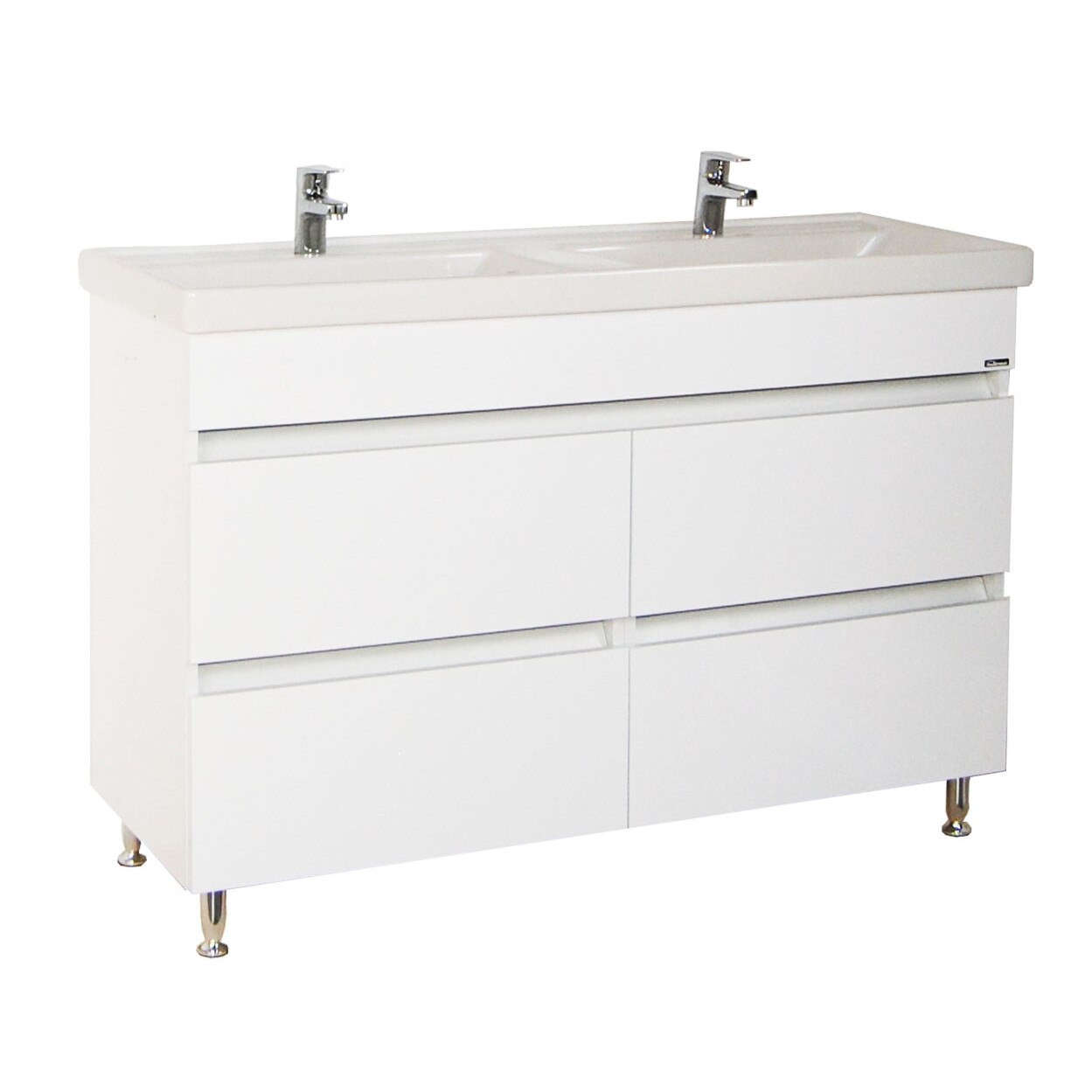 Baza si lavoar Badenmob , seria 288 , 120x81cm , sertare , Alb