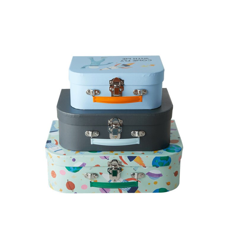 Set 3 cutii depozitare, Rice, Space Print, Multicolor