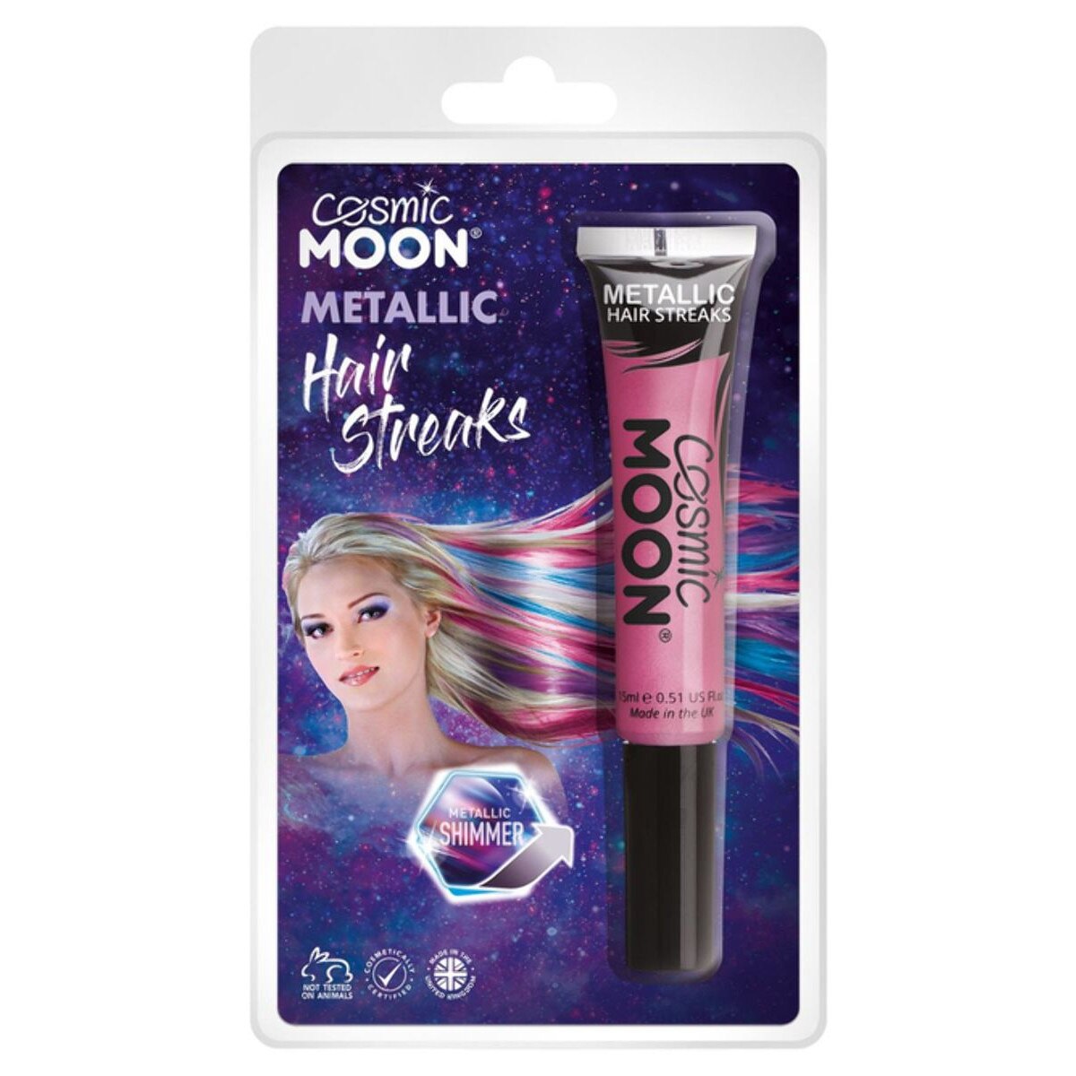 Pasta roz pentru colorarea parului, 15 ml, Smiffy