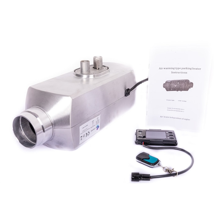 Sirocou, incalzire auto stationara, diesel, 12v si 24v, 5 kw, accesorii incluse, telecomanda, afisaj digital al temperaturii