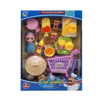 Set de joaca Caruciorul de Cumparaturi si accesorii desert , 15 piese , Multicolor , 3 ani + Set de joaca Caruciorul de Cumparaturi si accesorii desert , 15 piese , Multicolor , 3 ani +