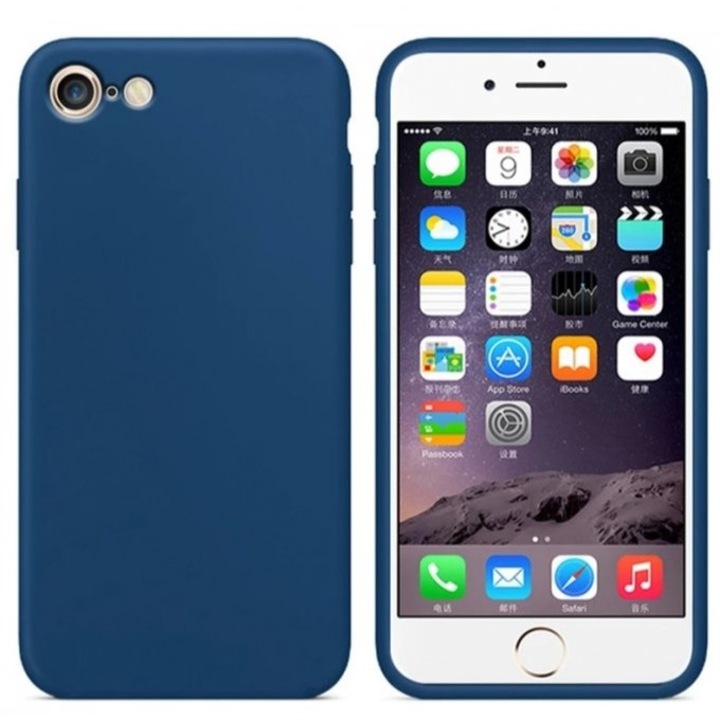Husa silicon pentru iPhone 7 / 8, SE 2020, Blue
