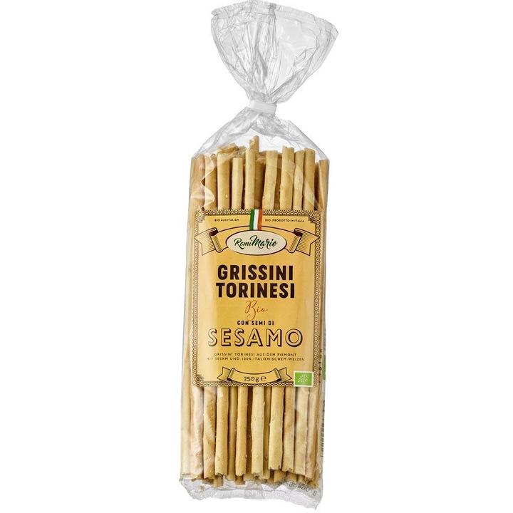 Bio torinói kenyérrudak szezámmal 250 g Romina sro, RomiMarie