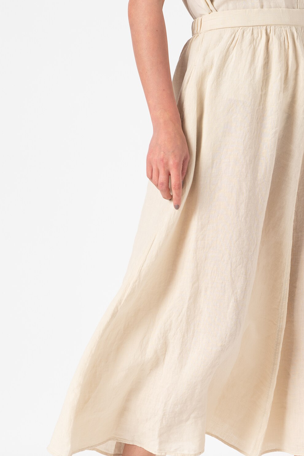 Marc O'Polo, Fusta midi evazata de in, Maro nisip