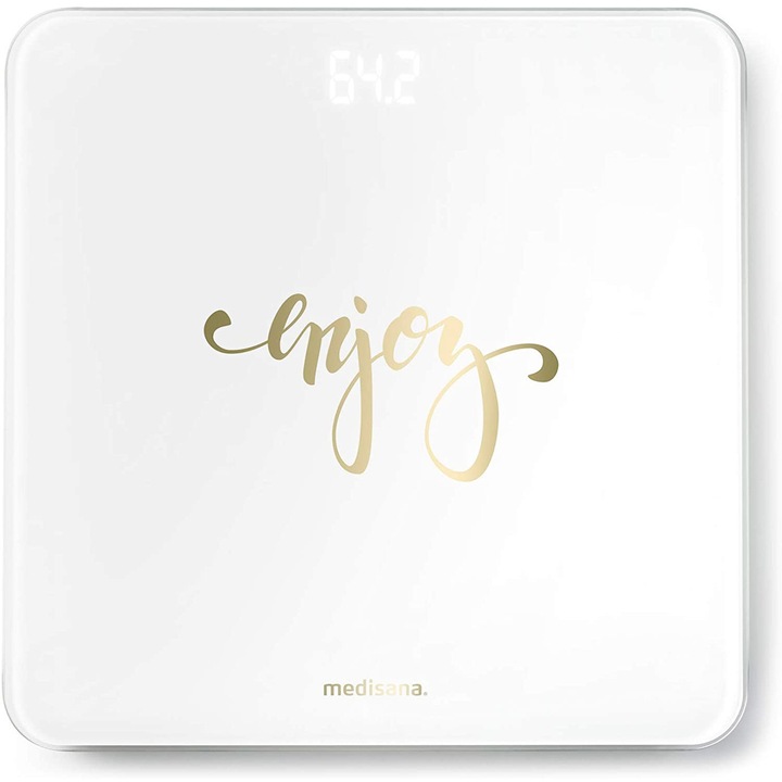 Везна Medisana PS 438 40524, 180 KG, Платформа от безопасно стъкло, Бяла