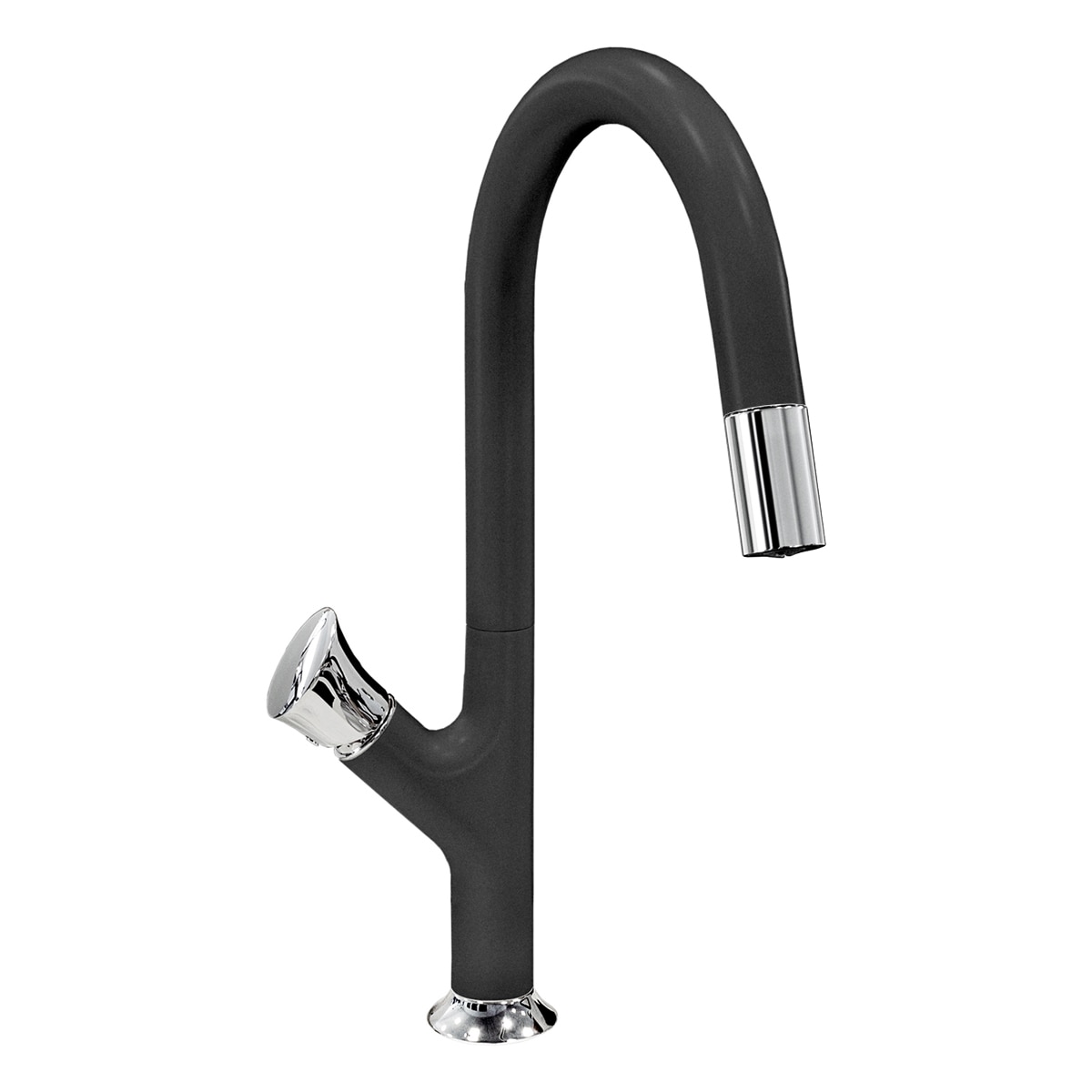 Baterie CookingAid Parmix Black cu furtun dus retractabil / extractibil si finisaj Negru metalic