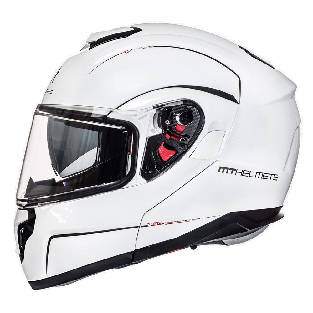 Casca moto Mt Helmets, Atom Sv Solid, Policarbonat, Alb