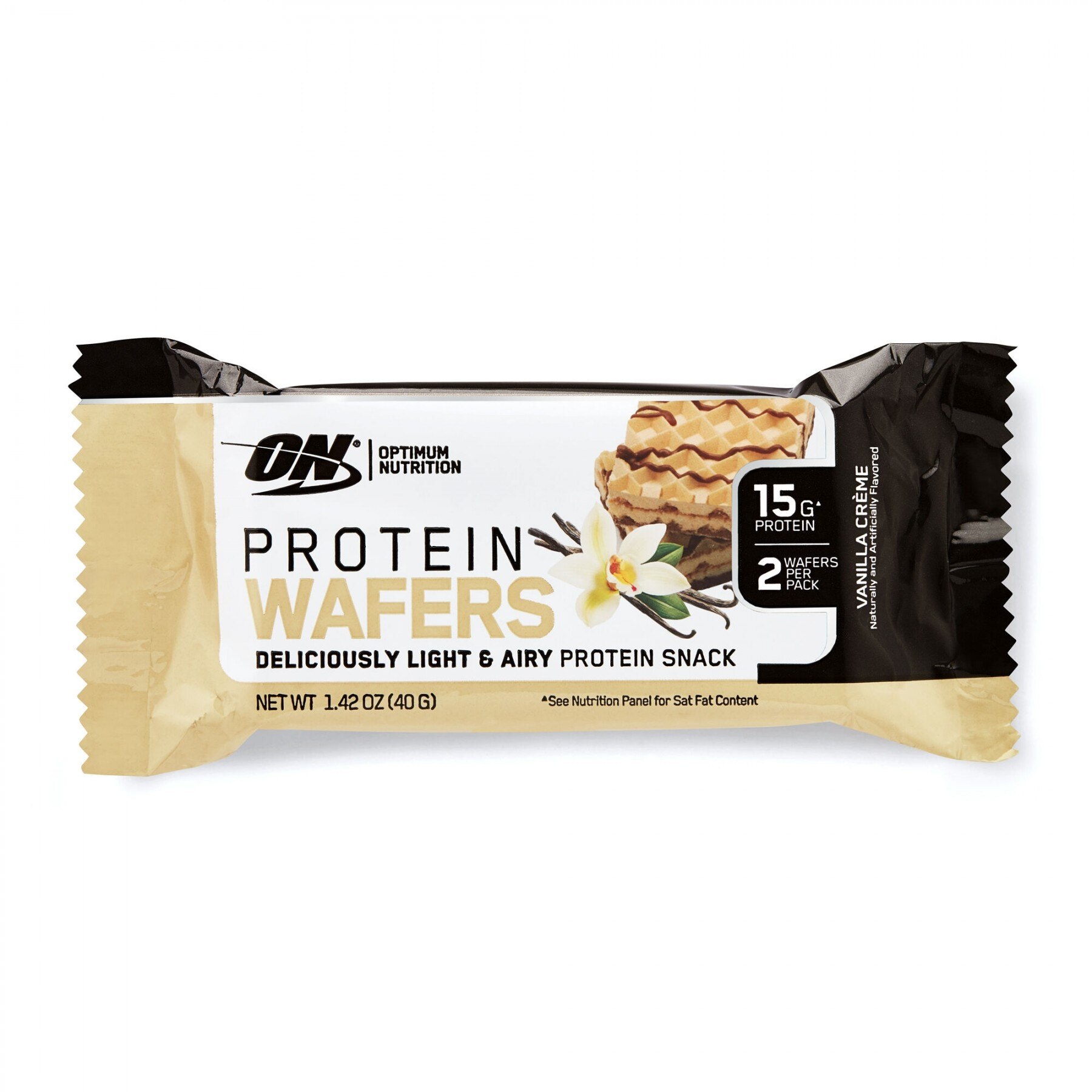 Napolitane Proteice, GNC Optimum Nutrition, cu Aroma de Crema de Vanilie, 40 g