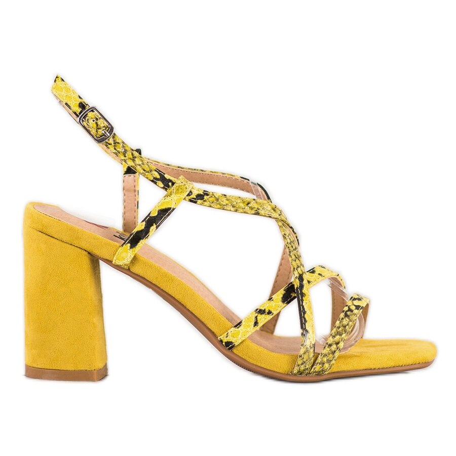 Sandale dama, Kylie, BM106414, Galben