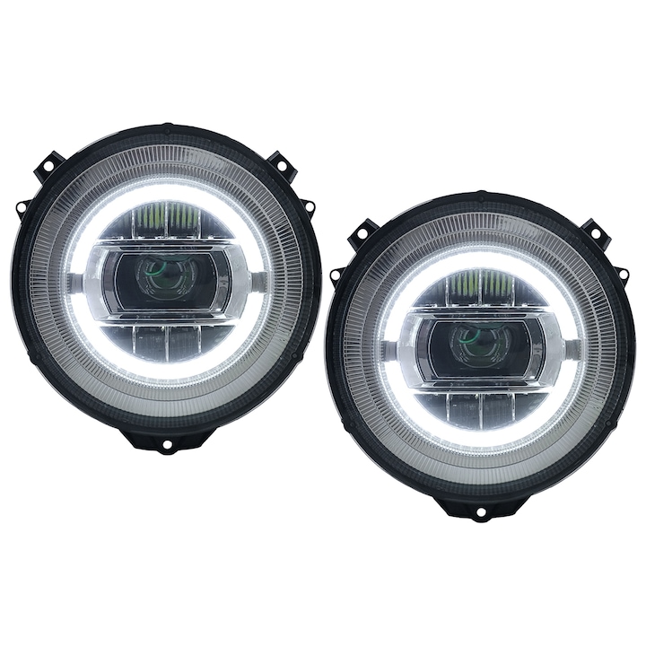 Комплект от 2 Full LED фарове, съвместими с MERCEDES G-Class W463 (2005-2017) Chrome Facelift 2018 Design with Dynamic Start Up (HLMBW463NLC)
