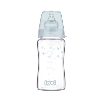 Biberon Sticla Diamond Glass 250 ml, Lovi, Botanic - 74/205 Biberon Sticla Diamond Glass 250 ml, Lovi, Botanic - 74/205