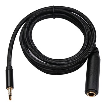 Cablu adaptor audio stereo de 6.35 mm Jack la 3.5 mm tata pentru amplificator, chitara, pian, 3 metri, Negru, BBL2187 Cablu adaptor audio stereo de 6.35 mm Jack la 3.5 mm tata pentru amplificator, chitara, pian, 3 metri, Negru, BBL2187
