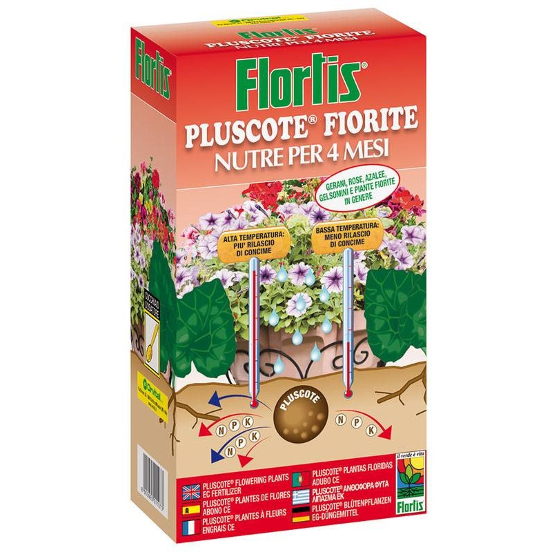 Ingrasamant Pluscote Fiorite NPK 16-8-12 - 4 luni, 1 kg
