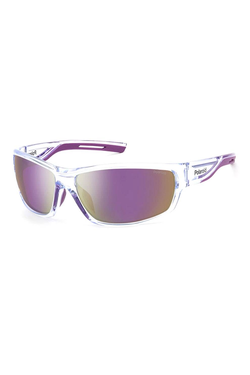 Polaroid, Ochelari de soare dreptunghiulari unisex polarizati, Violet/Alb, 68-15-125 Standard