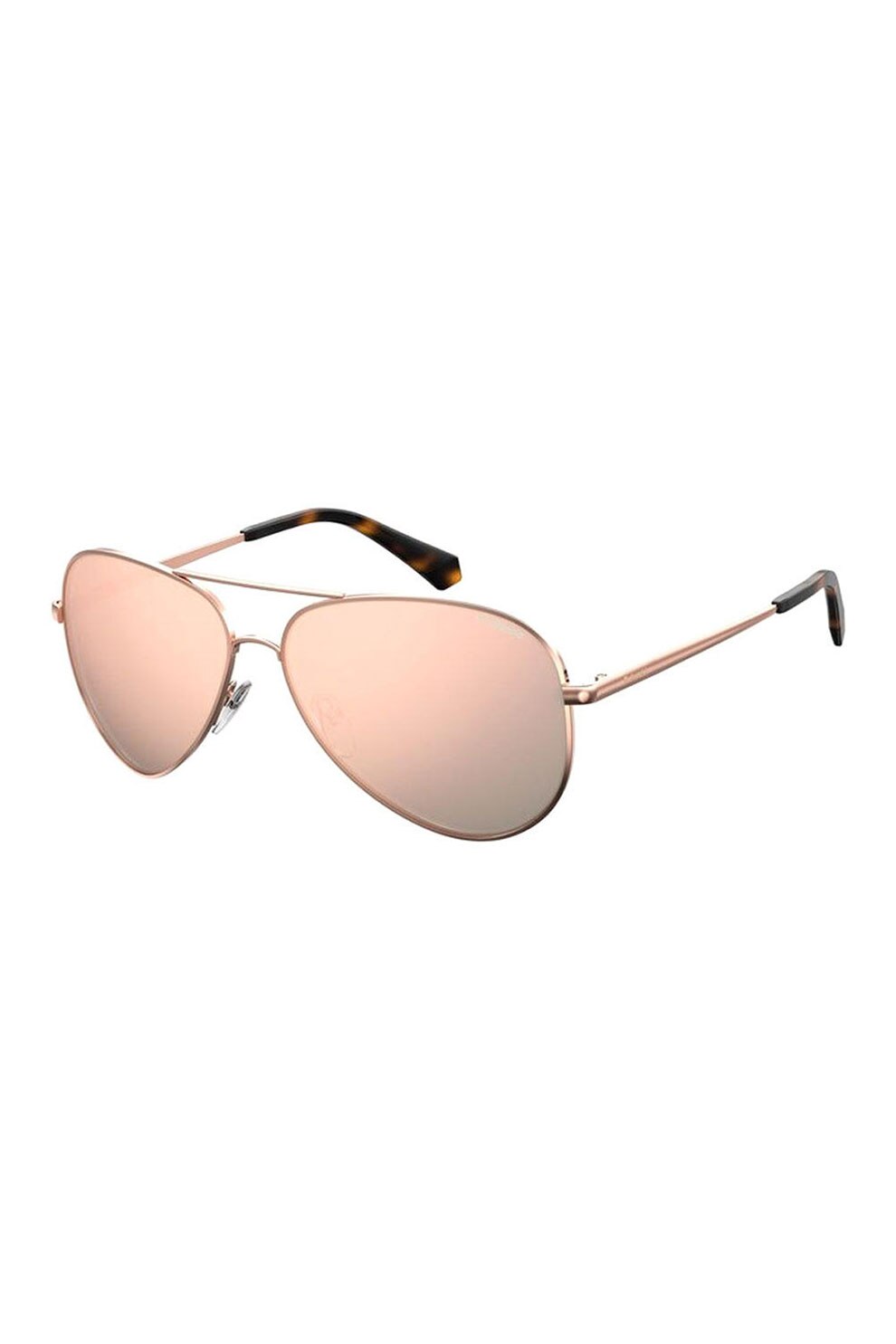 Polaroid, Ochelari de soare aviator unisex polarizati, Auriu rose, 62-14-140 Standard