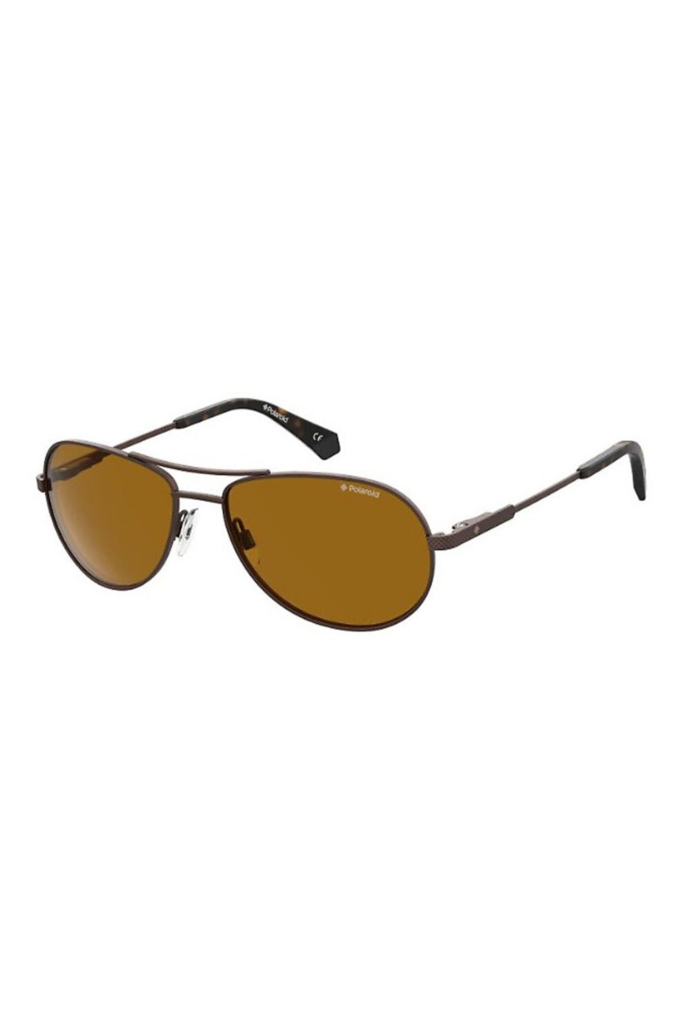 Polaroid, Ochelari de soare aviator polarizati cu lentile uni, MAro caramel/Maro inchis, 56-16-140 Standard