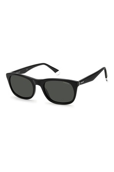 Polaroid, Ochelari de soare dreptunghiulari polarizati, Negru, 55-21-150 Standard Polaroid, Ochelari de soare dreptunghiulari polarizati, Negru, 55-21-150 Standard