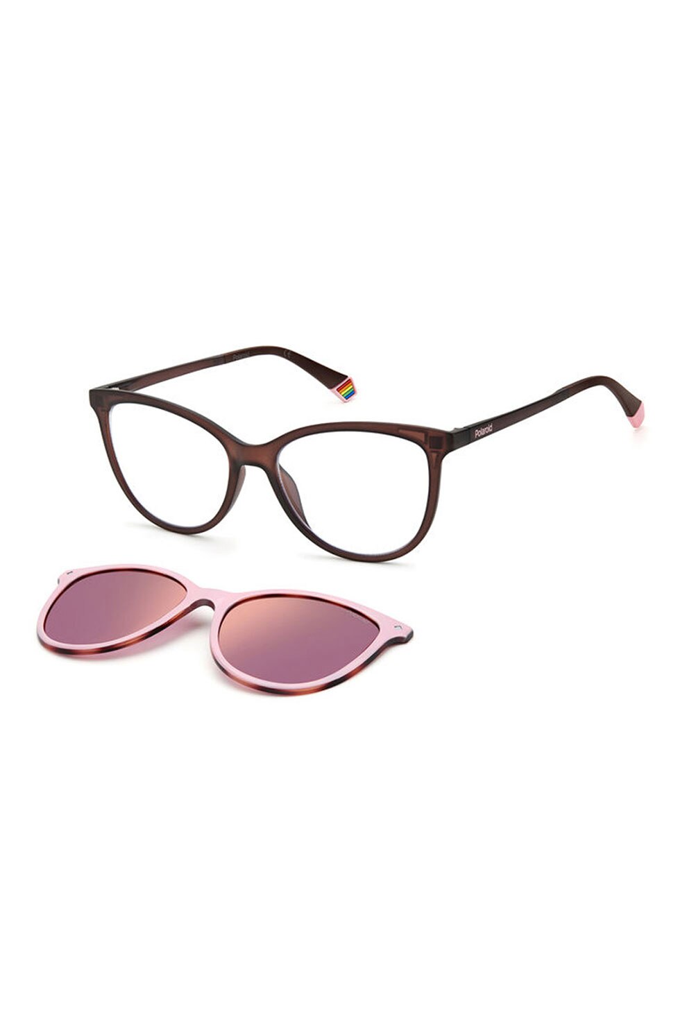 Polaroid, Ochelari de soare dreptunghiulari polarizati, Roz, 53-16-145 Standard