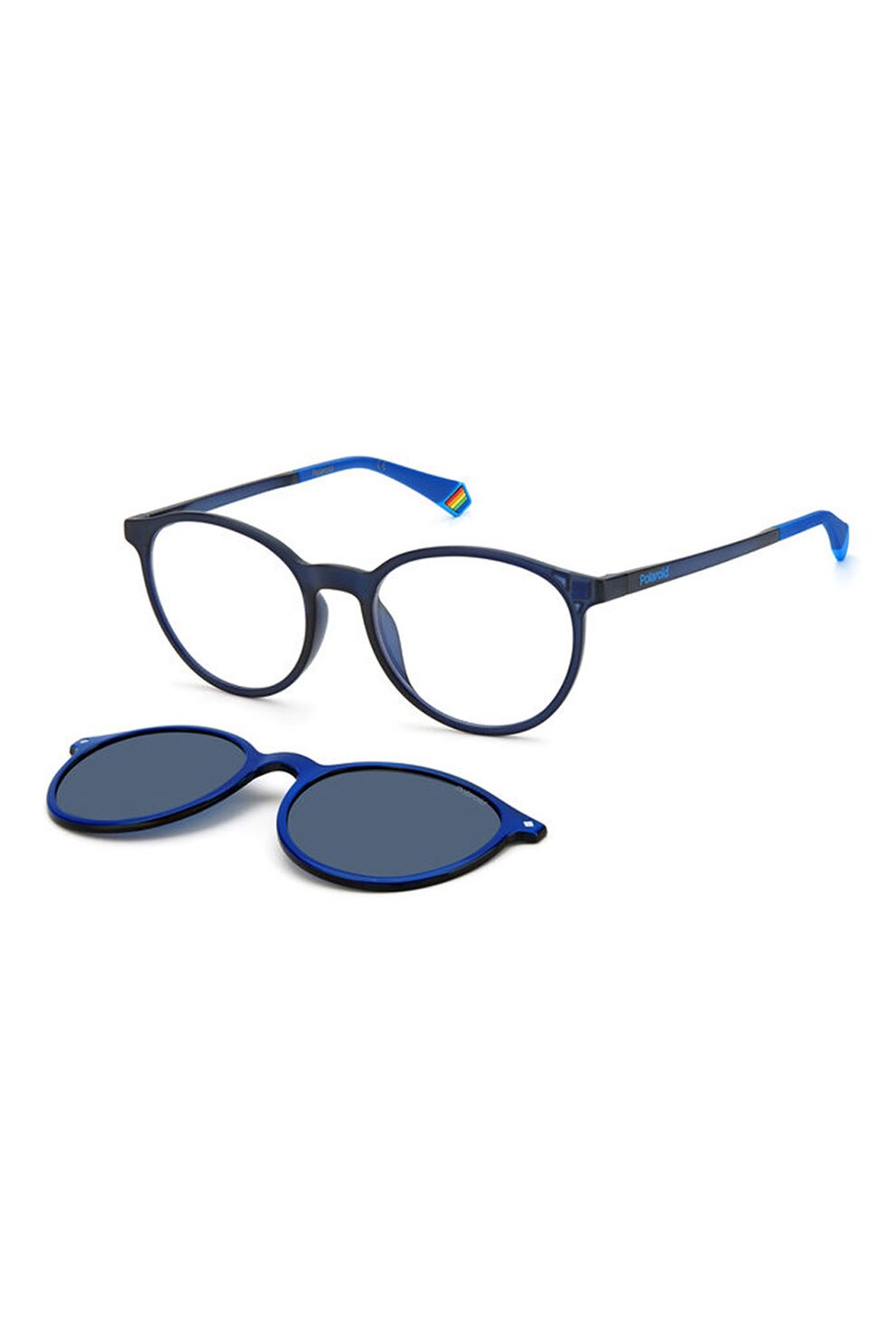 Polaroid, Ochelari de soare unisex ovali polarizati, Albastru inchis, 52-18-145 Standard