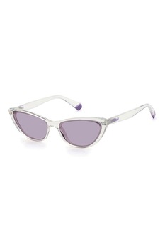 Polaroid, Ochelari de soare cat-eye polarizati, Gri deschis/Lila, 57-15-140 Standard Polaroid, Ochelari de soare cat-eye polarizati, Gri deschis/Lila, 57-15-140 Standard