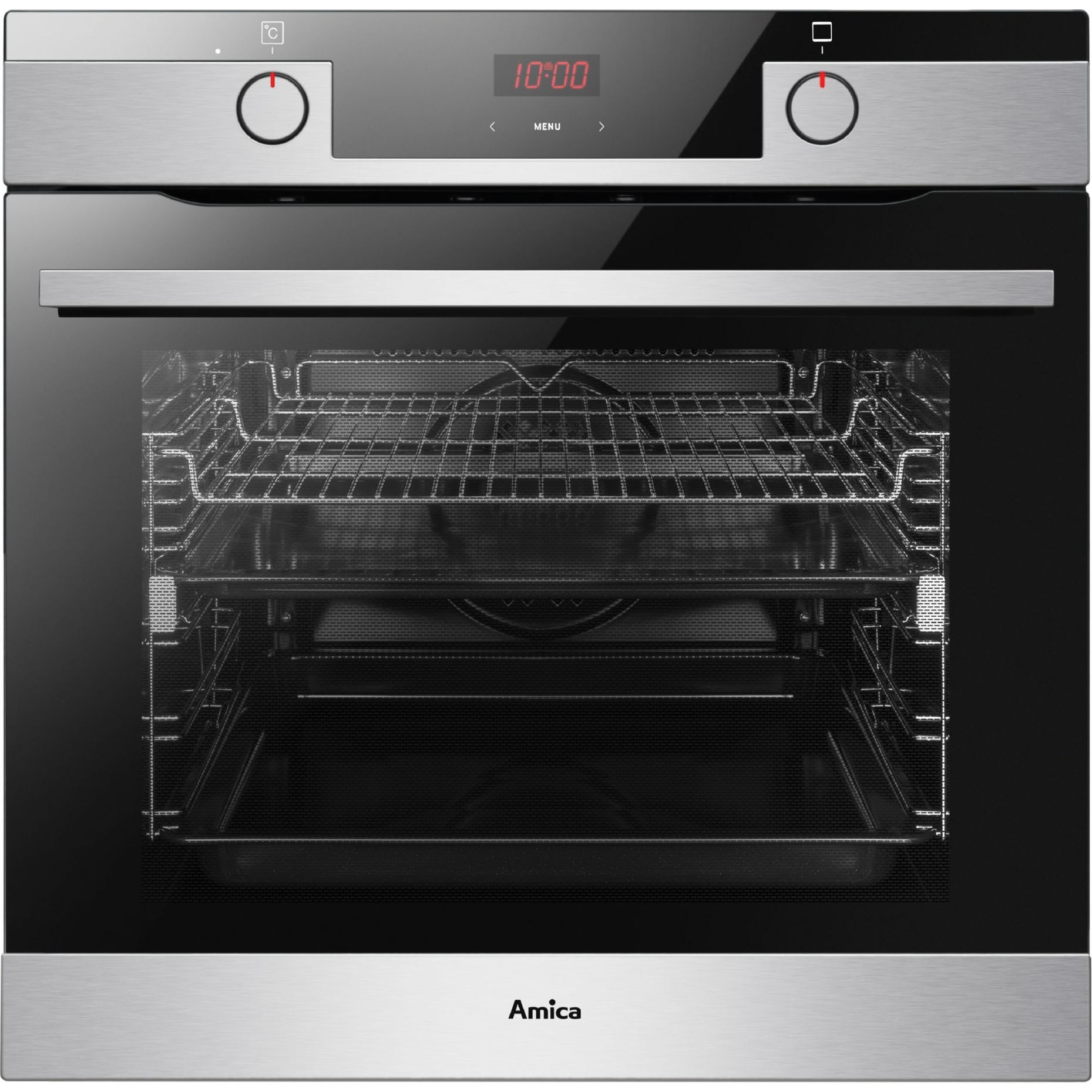 Cuptor Incorporabil Amica ED37635X STUDIO, Electric, Clasa A, Capacitate 77 l , 19 Functii automate, Inox