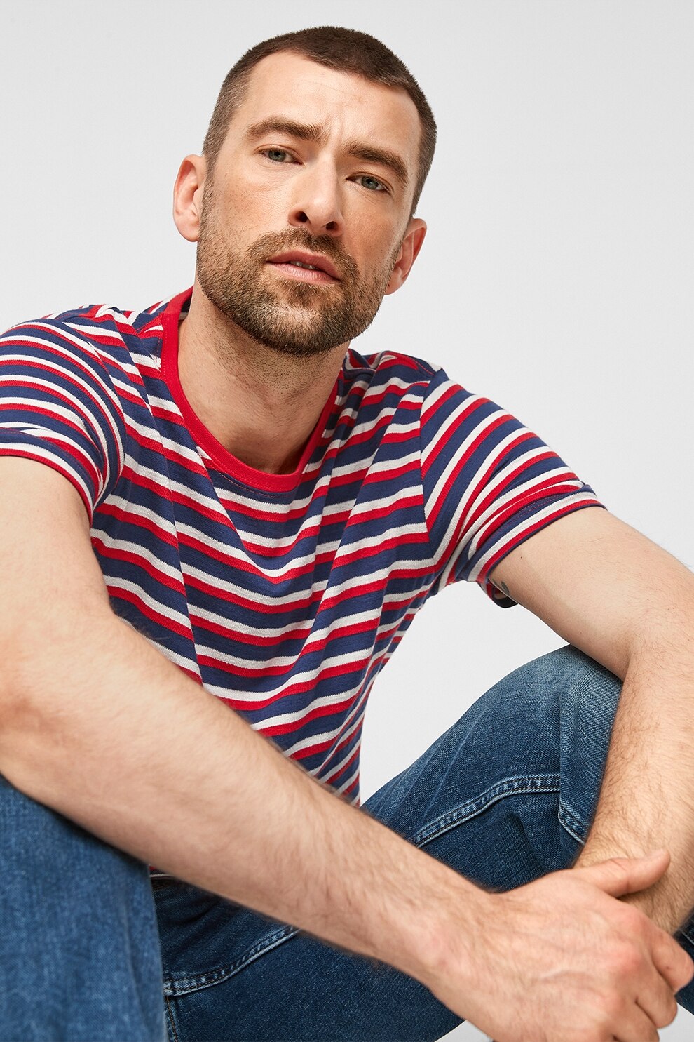 s.Oliver, Tricou in dungi din amestec de modal, Multicolora