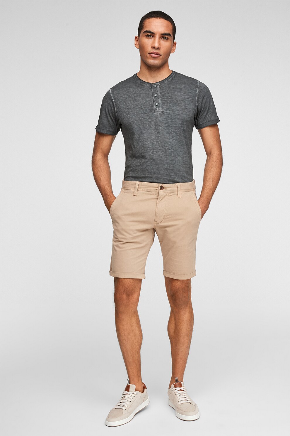 s.Oliver, Bermude chino slim fit, Maro nisip, 31