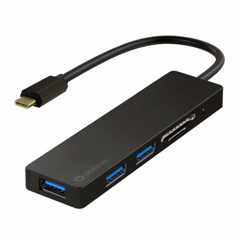 Hub USB-C pentru conectarea perifericelor suplimentare, Platinet USB-C Multimedia Adapter 5in1 PMMA9846, negru Hub USB-C pentru conectarea perifericelor suplimentare, Platinet USB-C Multimedia Adapter 5in1 PMMA9846, negru