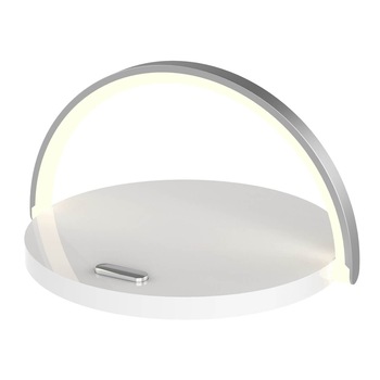 Lampa LED de birou cu functie de incarcare fara fir, Platinet 10W PLCWLED, alb Lampa LED de birou cu functie de incarcare fara fir, Platinet 10W PLCWLED, alb